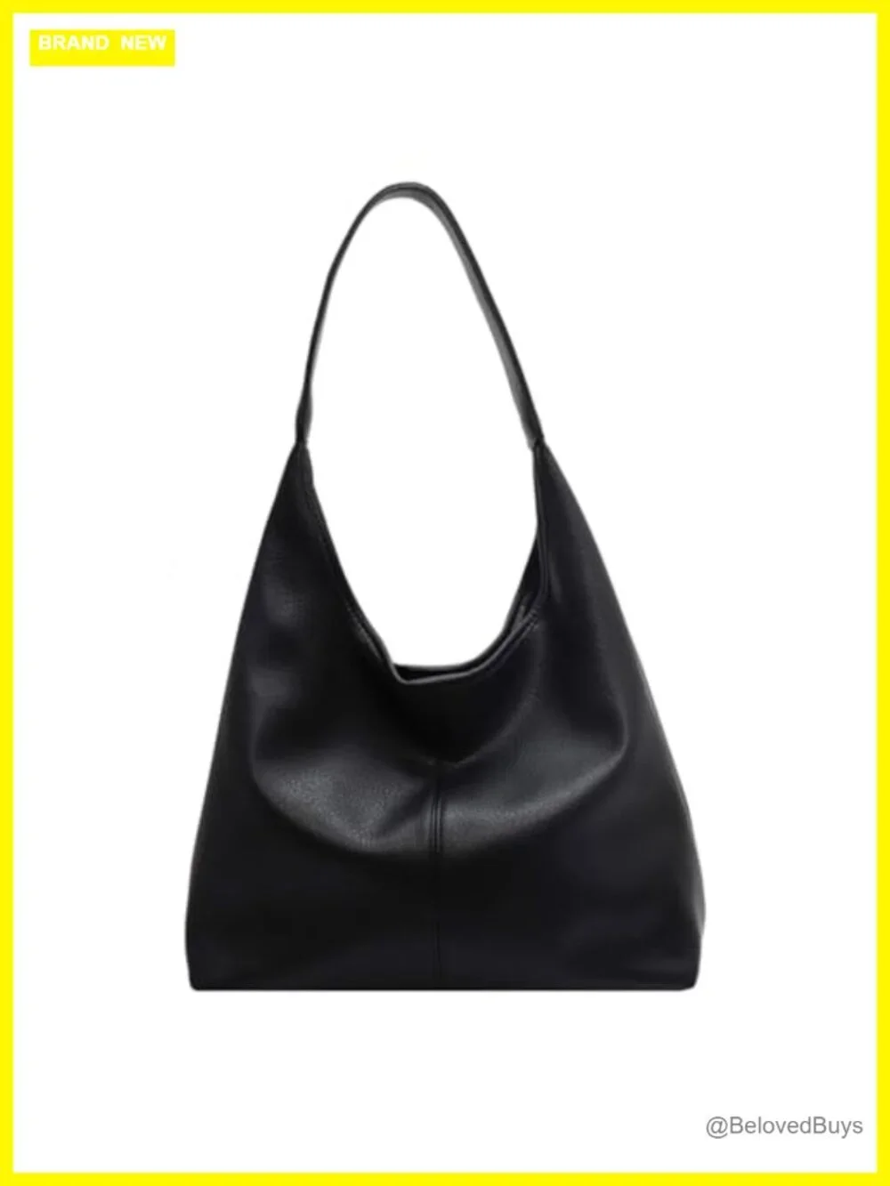 2pc Slouchy Hobo Tote Bag Soft PU Leather Shoulder Purse Work Everyday Handbag